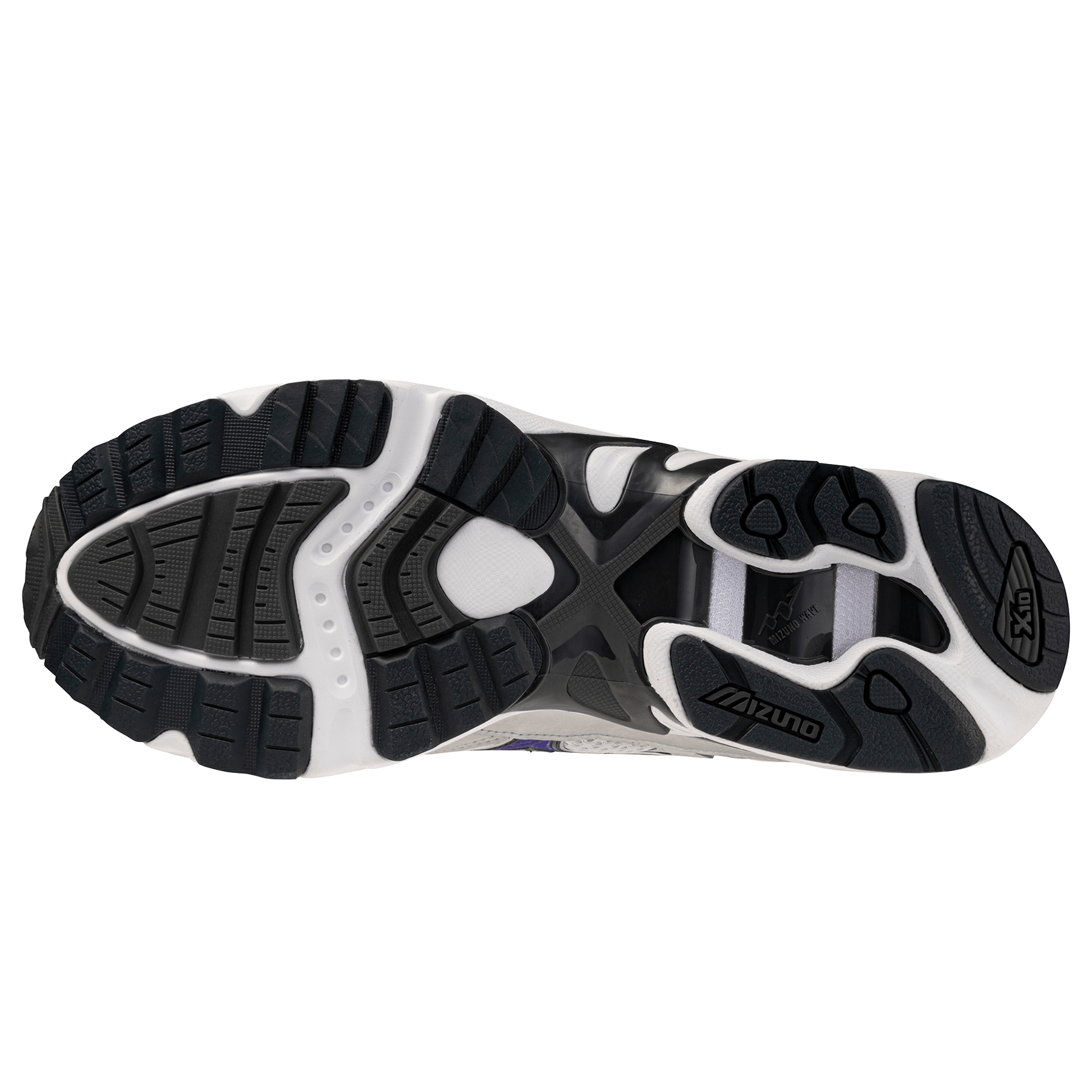 Mizuno Wave Mustang LS OG 'Cloudscape Royal Lilac Galaxy Silver' — UK 4 | EU 36.5 | US 5 — Back View