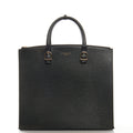 Aspinal of London Tote Editors Bag- Medium in Black, Leather — Front View
