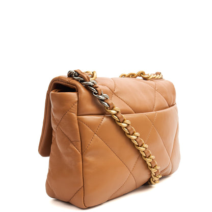 Chanel Shoulder Bag Chanel 19 in Brown, Calfskin Leather — Side View
