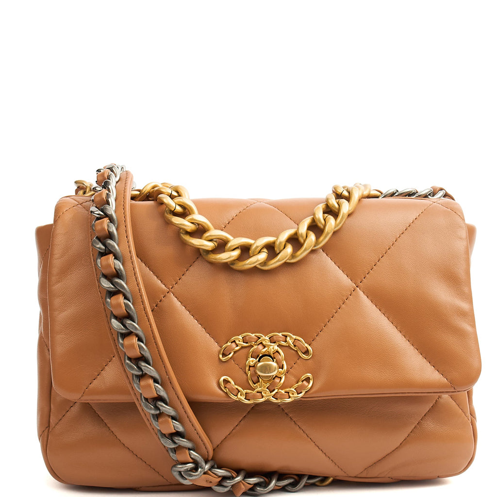 Chanel Shoulder Bag Chanel 19 in Brown, Calfskin Leather — Alternate View 10