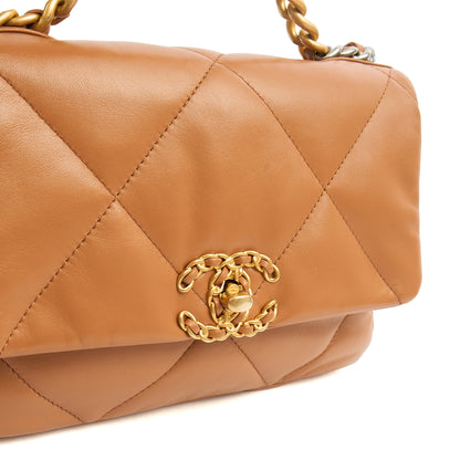 Chanel Shoulder Bag Chanel 19 in Brown, Calfskin Leather — Alternate View 15