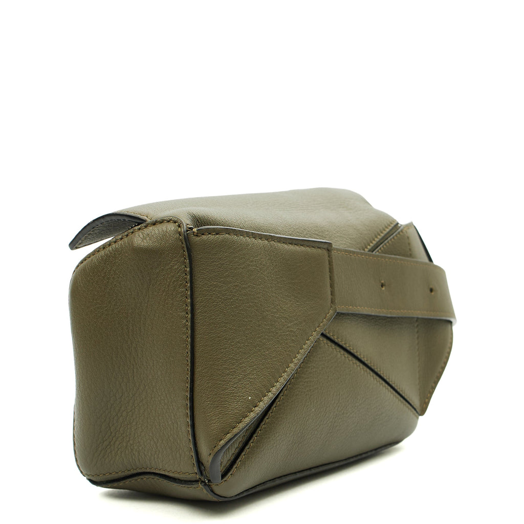 Loewe Cross Body Puzzle Edge Belt Bag in Green, Leather — Alternate View 9
