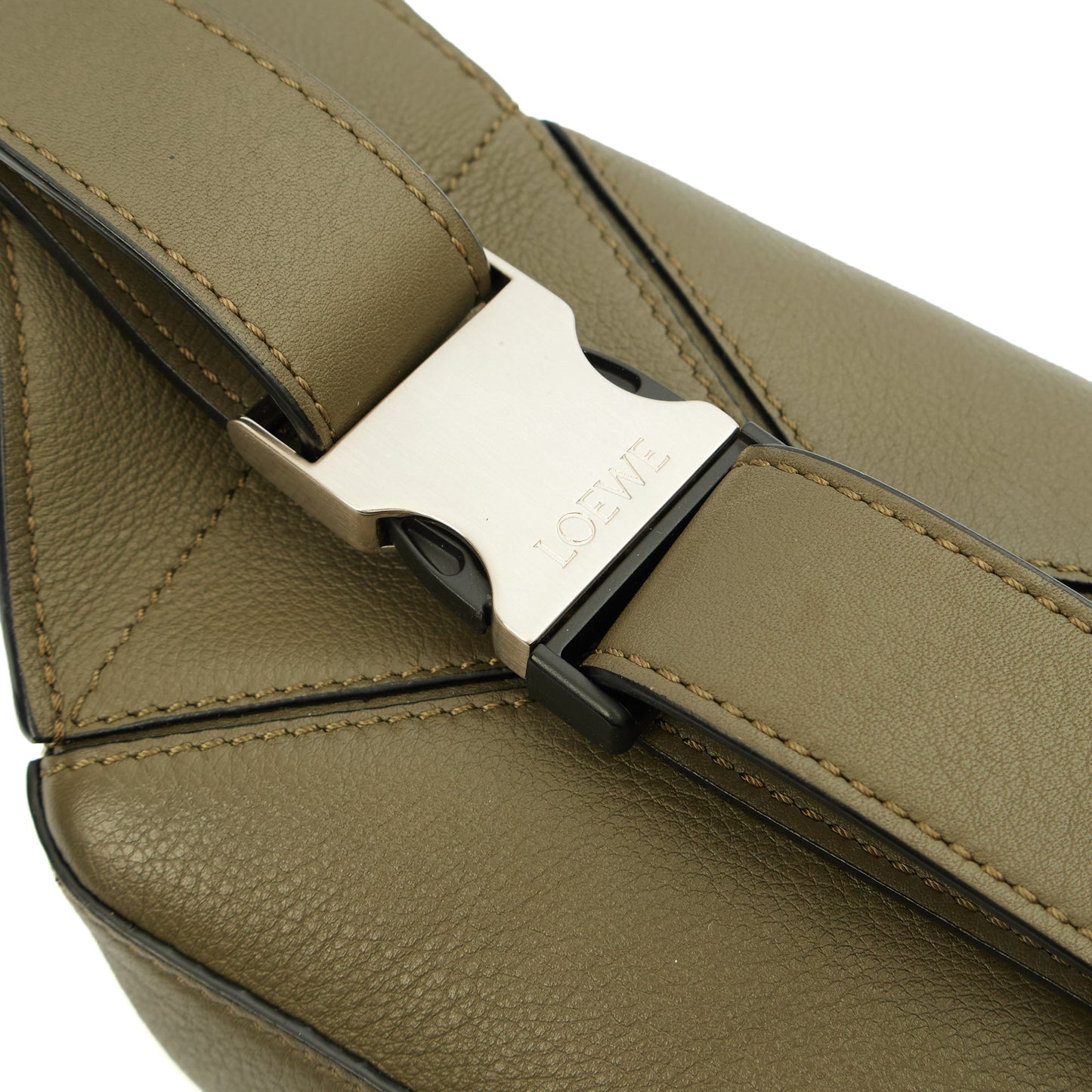 Loewe Cross Body Puzzle Edge Belt Bag in Green, Leather — Alternate View 13