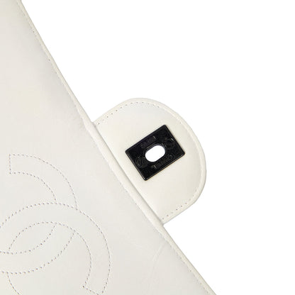 Chanel Classic Single Flap - Large in White, Leather — Alternate View 33