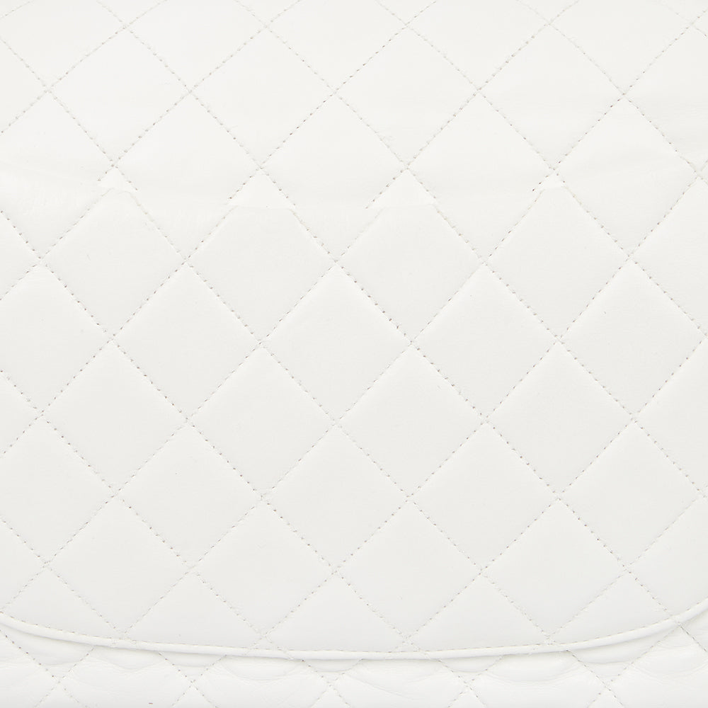 Chanel Classic Single Flap - Large in White, Leather — Alternate View 14