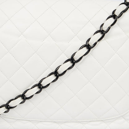 Chanel Classic Single Flap - Large in White, Leather — Alternate View 15