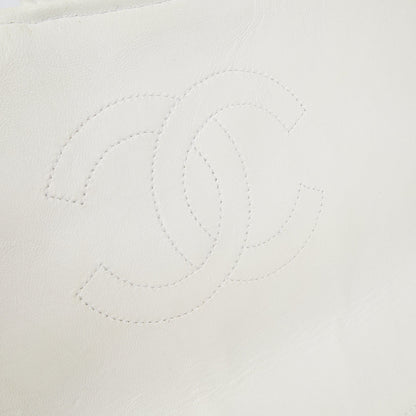 Chanel Classic Single Flap - Large in White, Leather — Alternate View 62