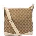 Gucci Cross Body Messenger in Neutral, GG Supreme Canvas — Front View
