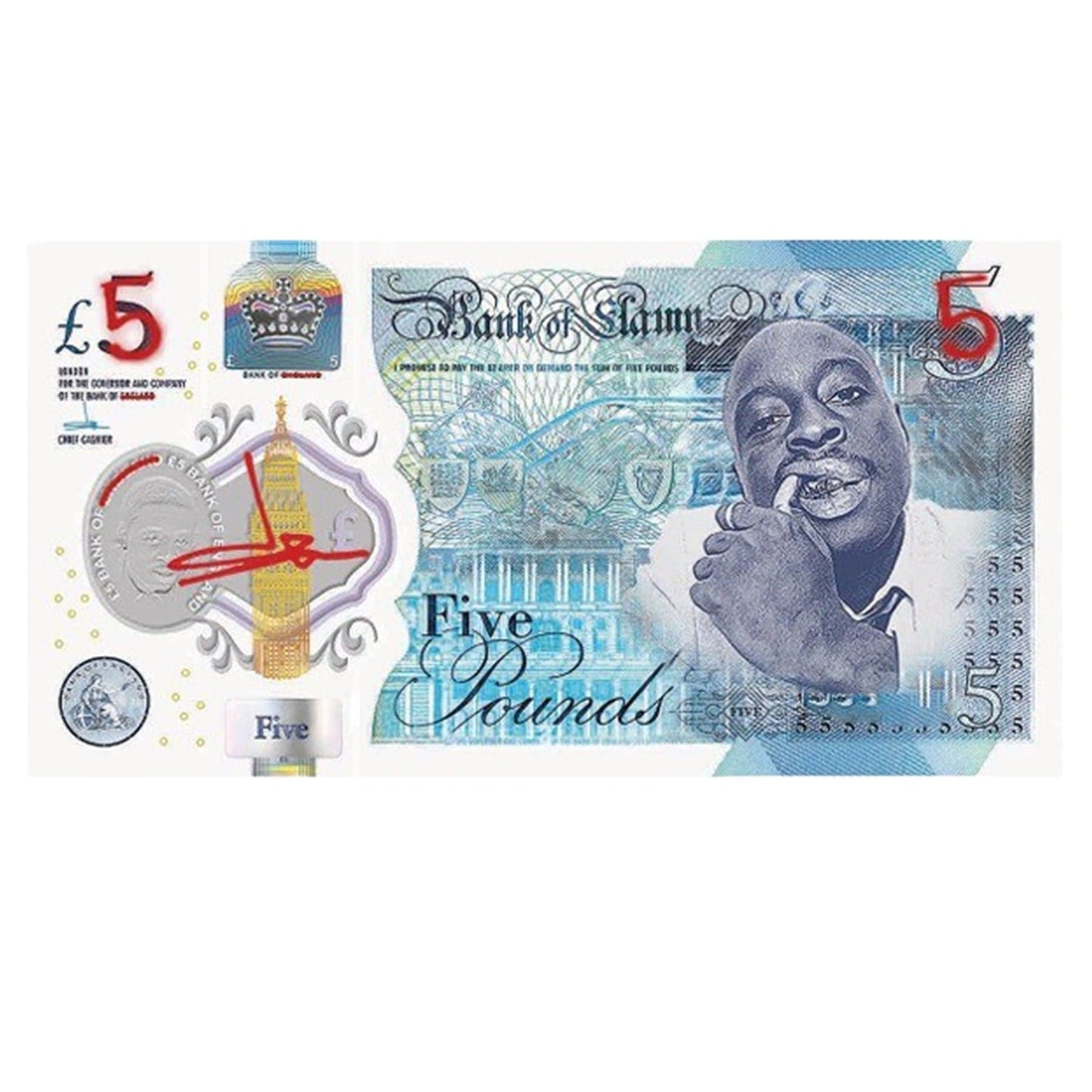 Slawn £5 Note — Side View