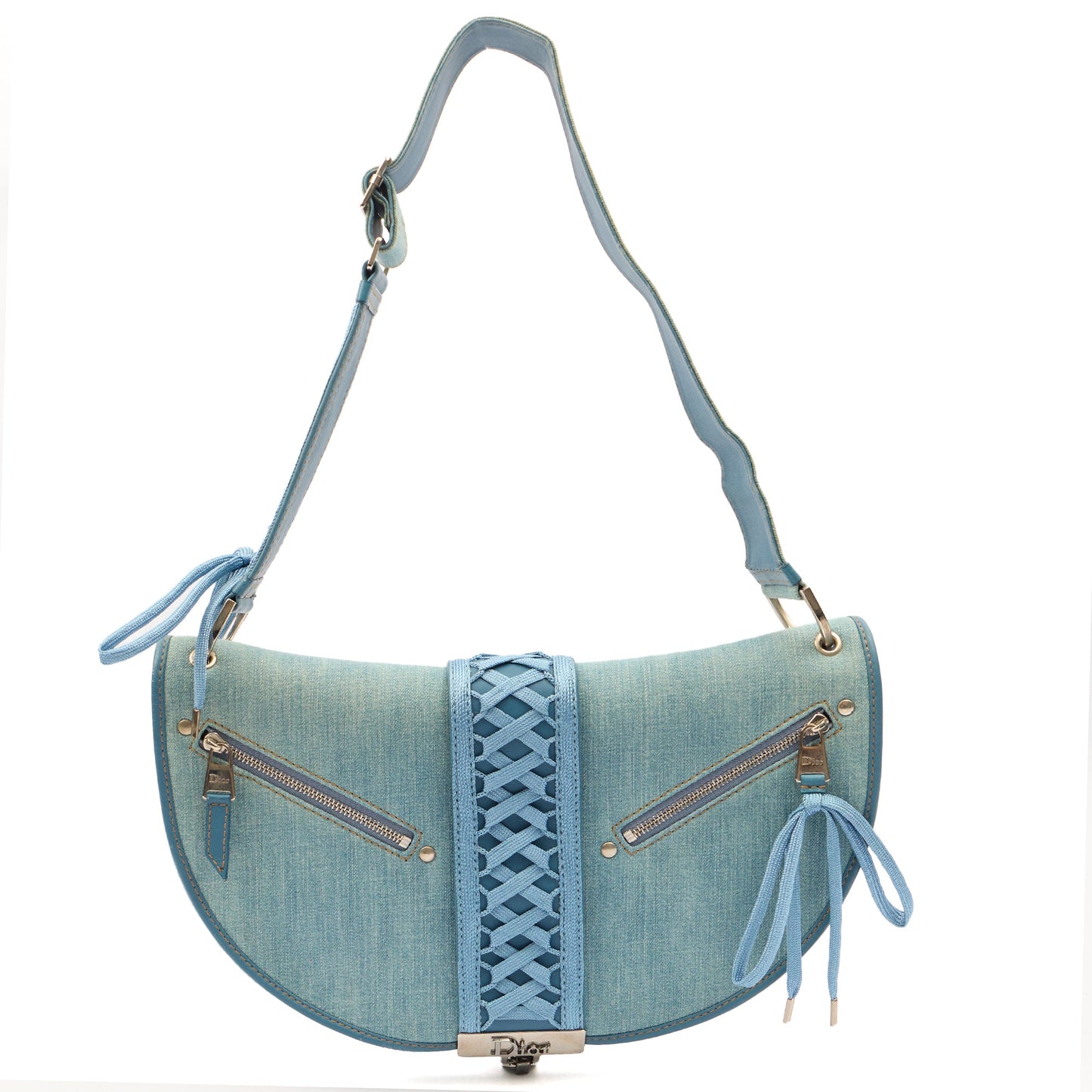 Christian Dior Shoulder Bag Admit It  in Blue, Fabric — Front View