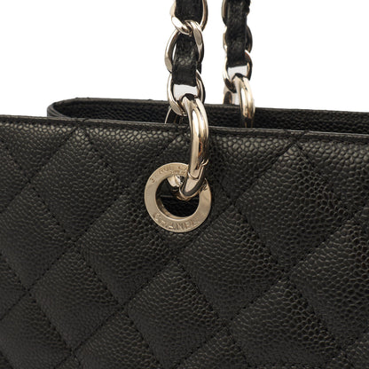 Chanel Tote Grand Shopping Tote in Black, Caviar Leather — Lifestyle View