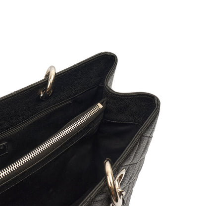 Chanel Tote Grand Shopping Tote in Black, Caviar Leather — Alternate View 10