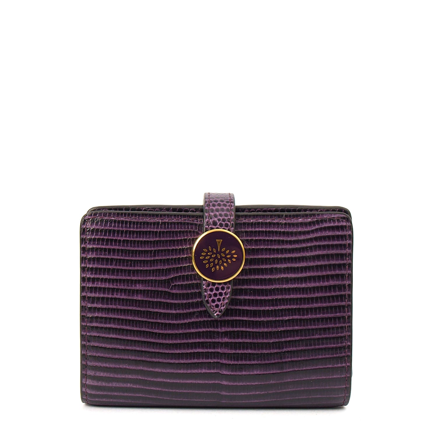 Mulberry Purse Wallet in Purple, Leather — Front View