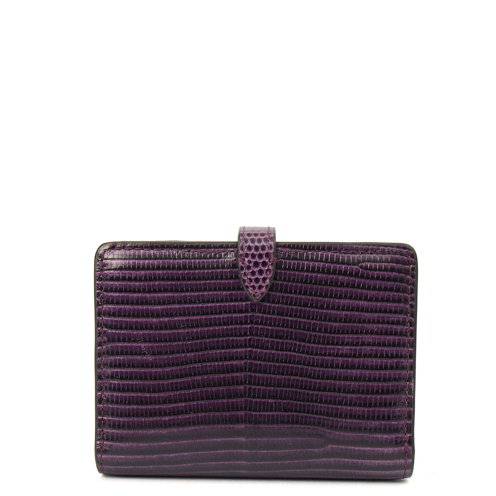 Mulberry Purse Wallet in Purple, Leather — Back View