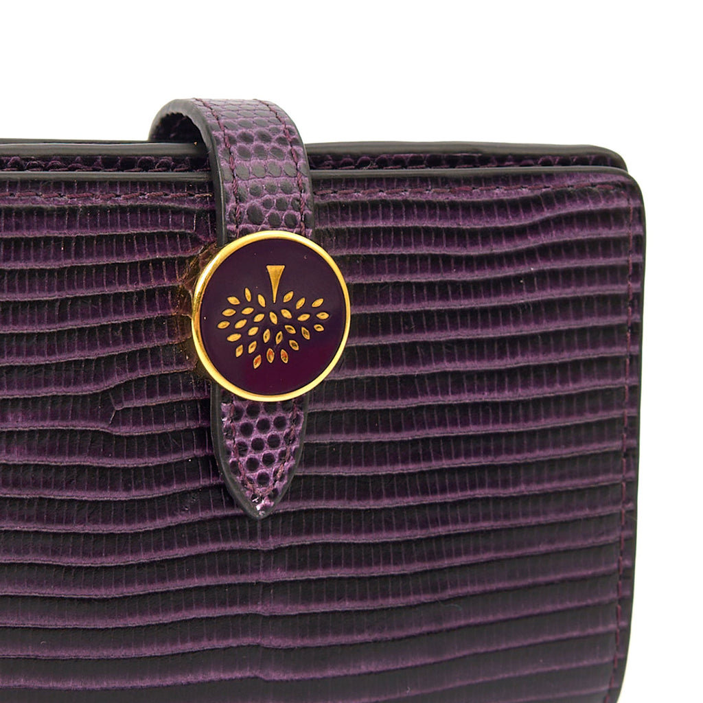 Mulberry Purse Wallet in Purple, Leather — Side View