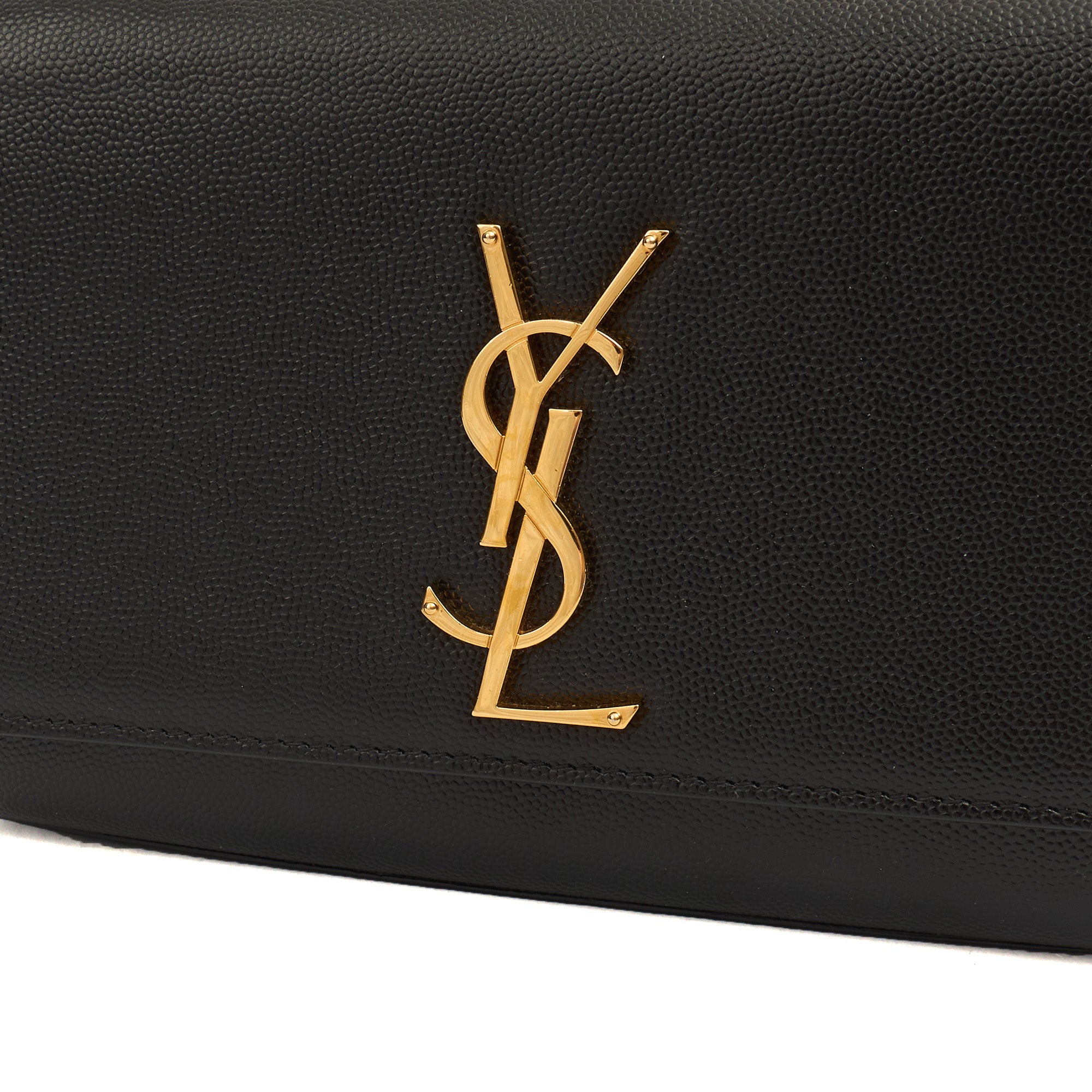 Saint Laurent Cross Body Kate Small in Black, Leather — Side View