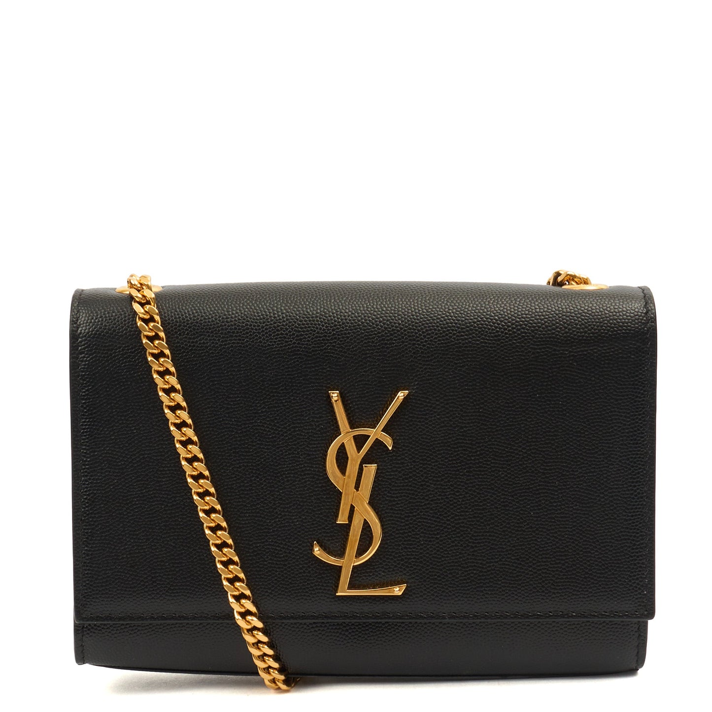 Saint Laurent Cross Body Kate Small in Black, Leather — Front View