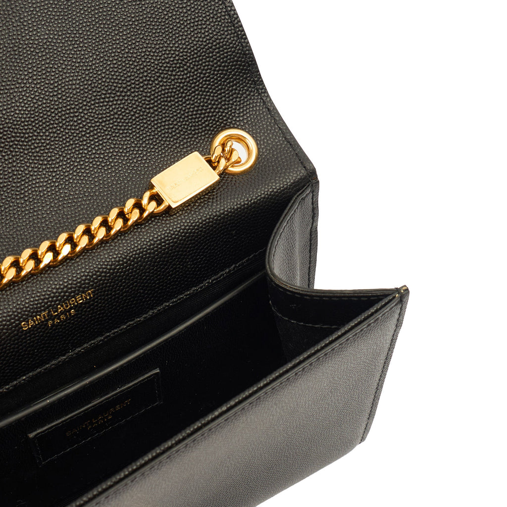 Saint Laurent Cross Body Kate Small in Black, Leather — Lifestyle View