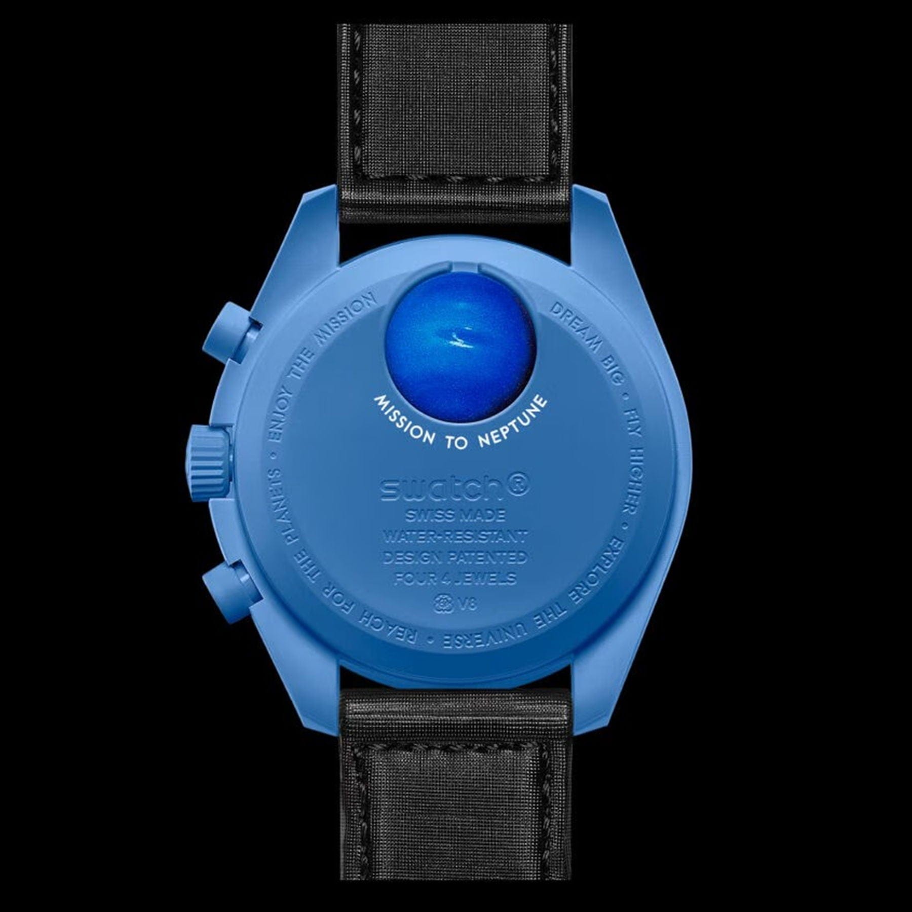 Swatch x Omega Bioceramic Moonswatch Mission to Neptune — Side View