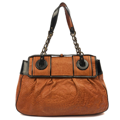 Fendi Tote B Bag in Brown, Leather — Top View