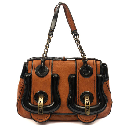 Fendi Tote B Bag in Brown, Leather — Front View