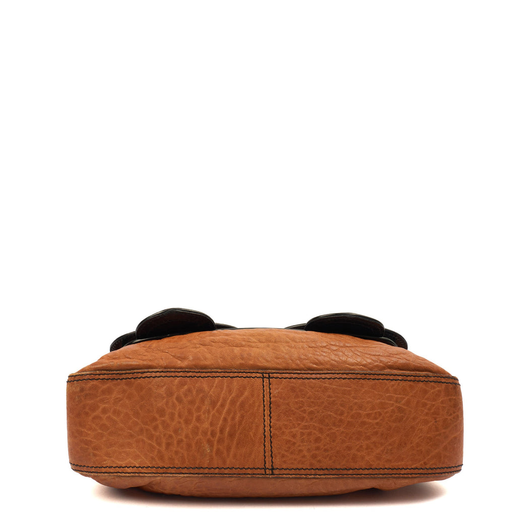 Fendi Tote B Bag in Brown, Leather — Detail View