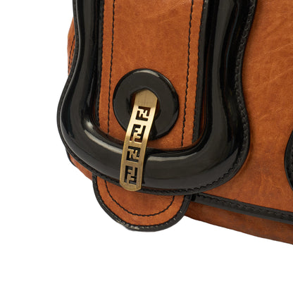 Fendi Tote B Bag in Brown, Leather — Side View