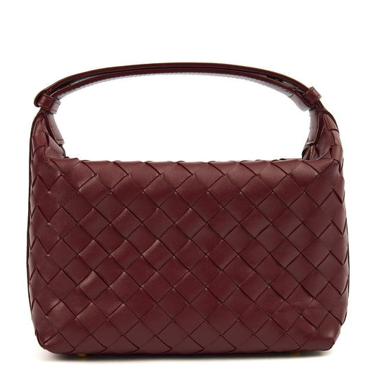 Bottega Veneta Top Handle Bauletto in Red, Intrecciato Nappa — Front View