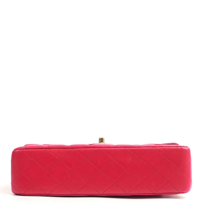 Chanel Shoulder Bag Classic Double Flap - Medium in Red, Lambskin Leather — Alternate View 16