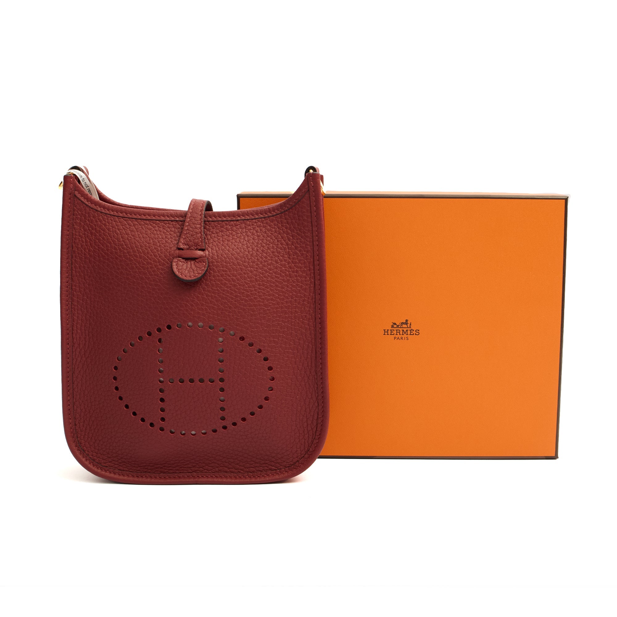 Hermes Evelyne 16 in Rouge H, Togo Leather — Alternate View 7