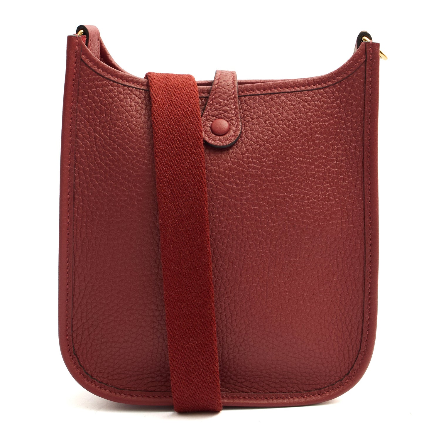 Hermes Evelyne 16 in Rouge H, Togo Leather — Top View
