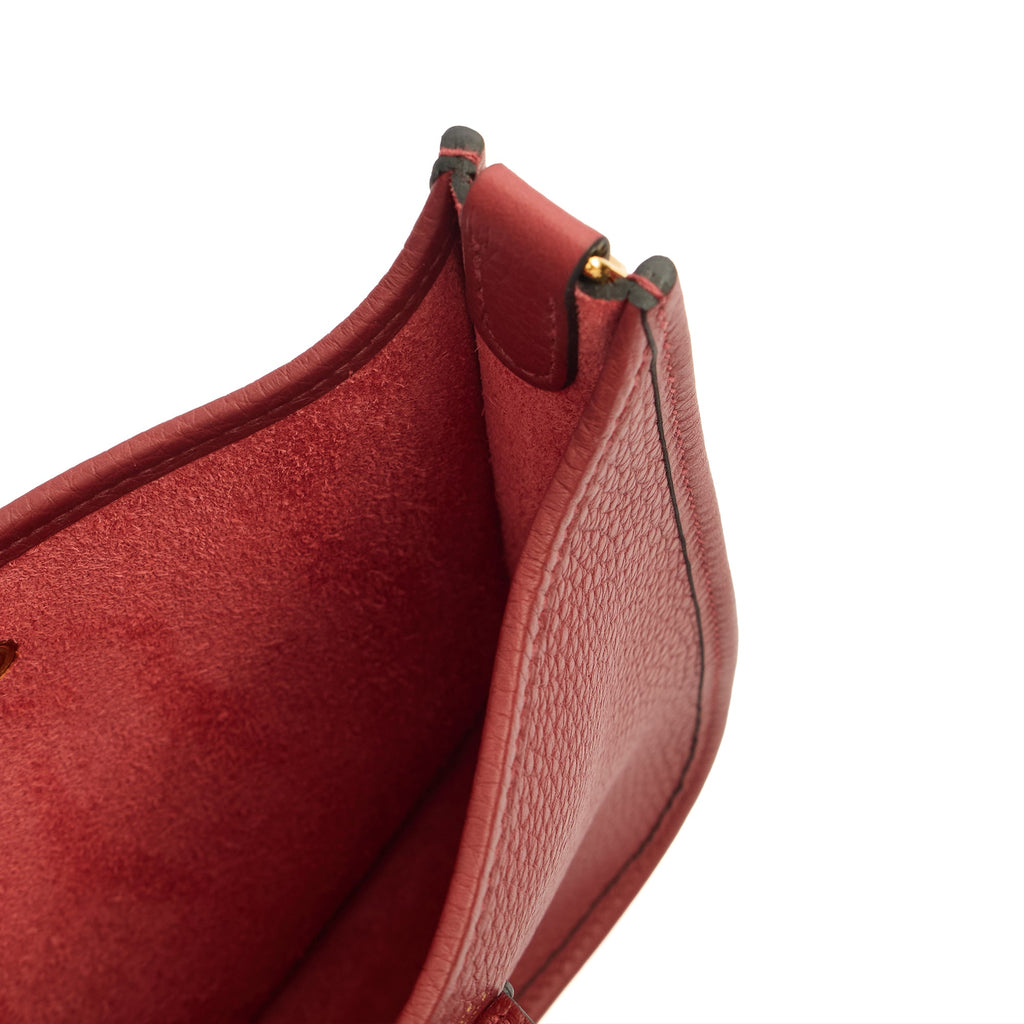 Hermes Evelyne 16 in Rouge H, Togo Leather — Alternate View 23
