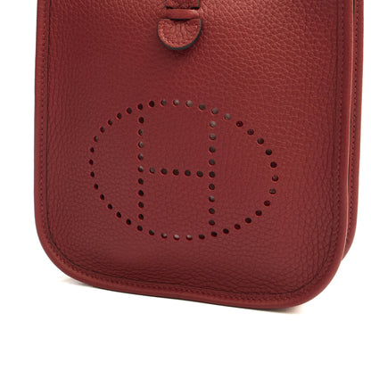 Hermes Evelyne 16 in Rouge H, Togo Leather — Alternate View 9