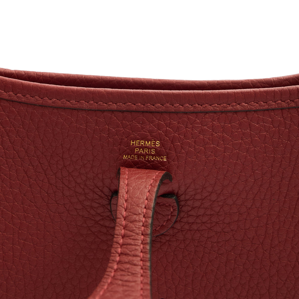 Hermes Evelyne 16 in Rouge H, Togo Leather — Alternate View 21
