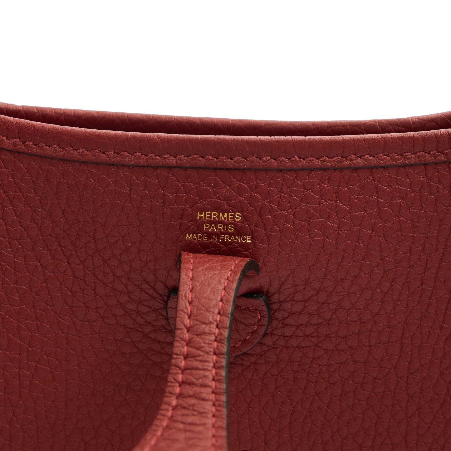 Hermes Evelyne 16 in Rouge H, Togo Leather — Alternate View 21