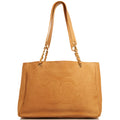 Chanel Tote Shopper Tote in Cream, Calfskin Leather — Front View