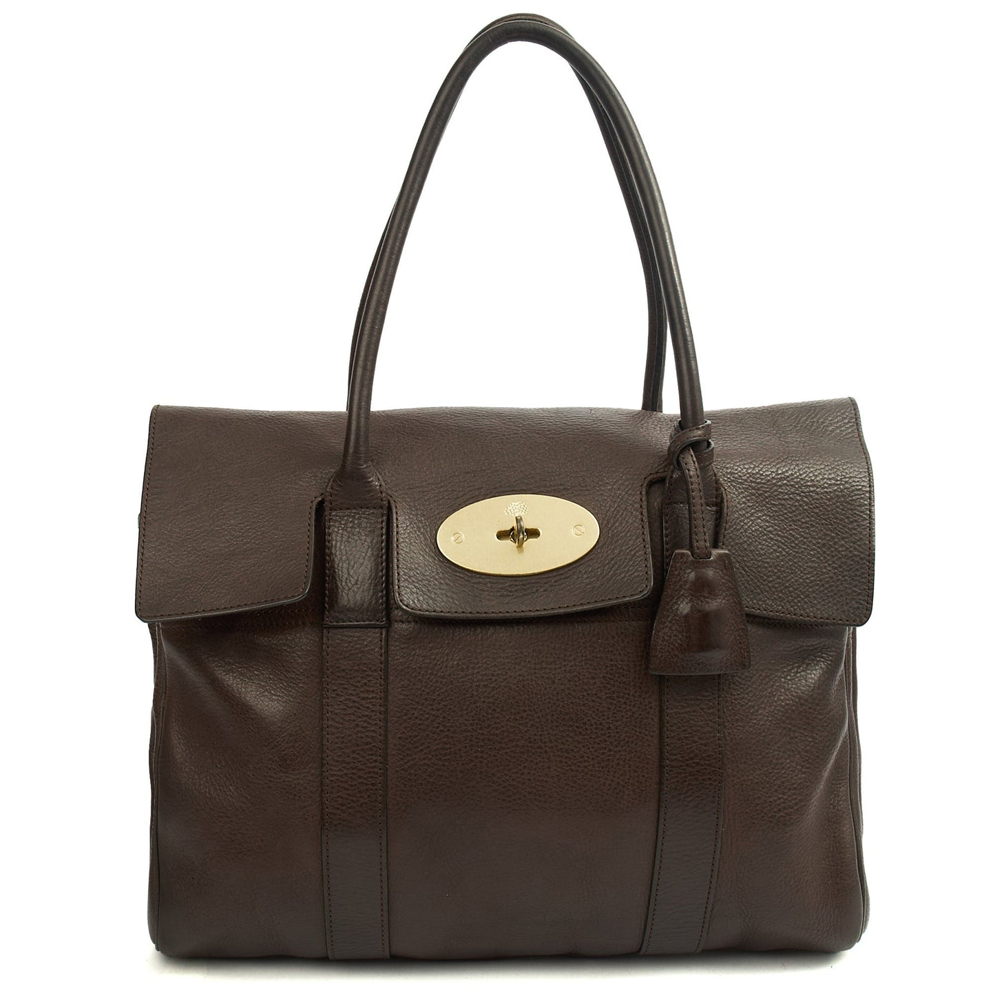 Mulberry Tote Bayswater Heritage in Chocolate Brown , Leather — Front View