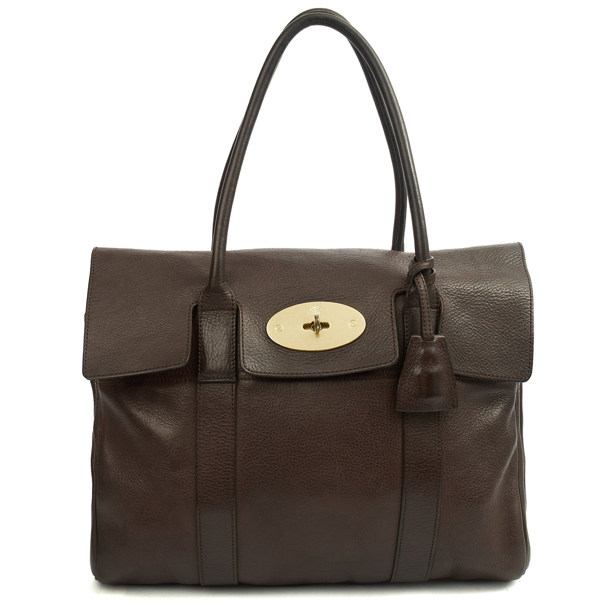 Mulberry Tote Bayswater Heritage in Chocolate Brown , Leather — Front View