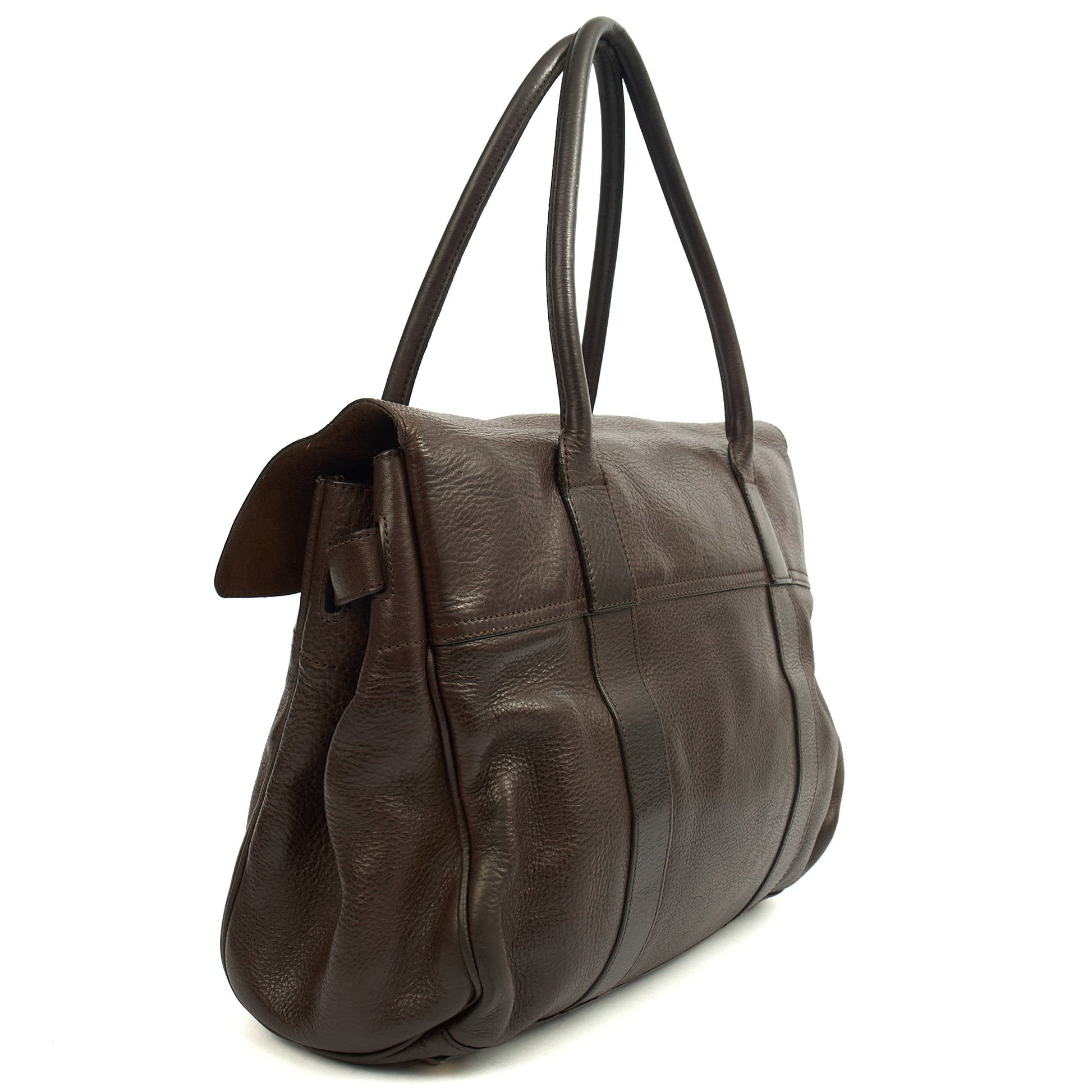 Mulberry Tote Bayswater Heritage in Chocolate Brown , Leather — Side View