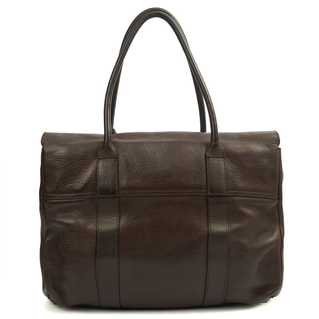 Mulberry Tote Bayswater Heritage in Chocolate Brown , Leather — Back View