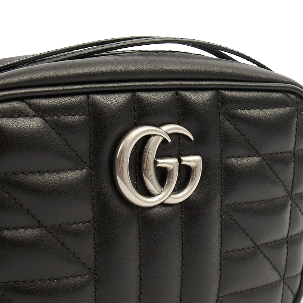 Gucci Cross Body Marmont Shoulder Bag - Mini in Black, Leather — Lifestyle View
