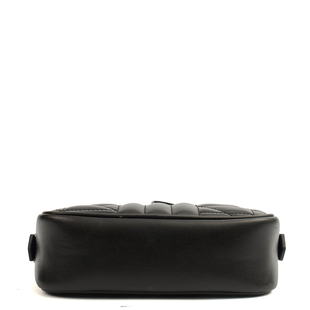 Gucci Cross Body Marmont Shoulder Bag - Mini in Black, Leather — Detail View