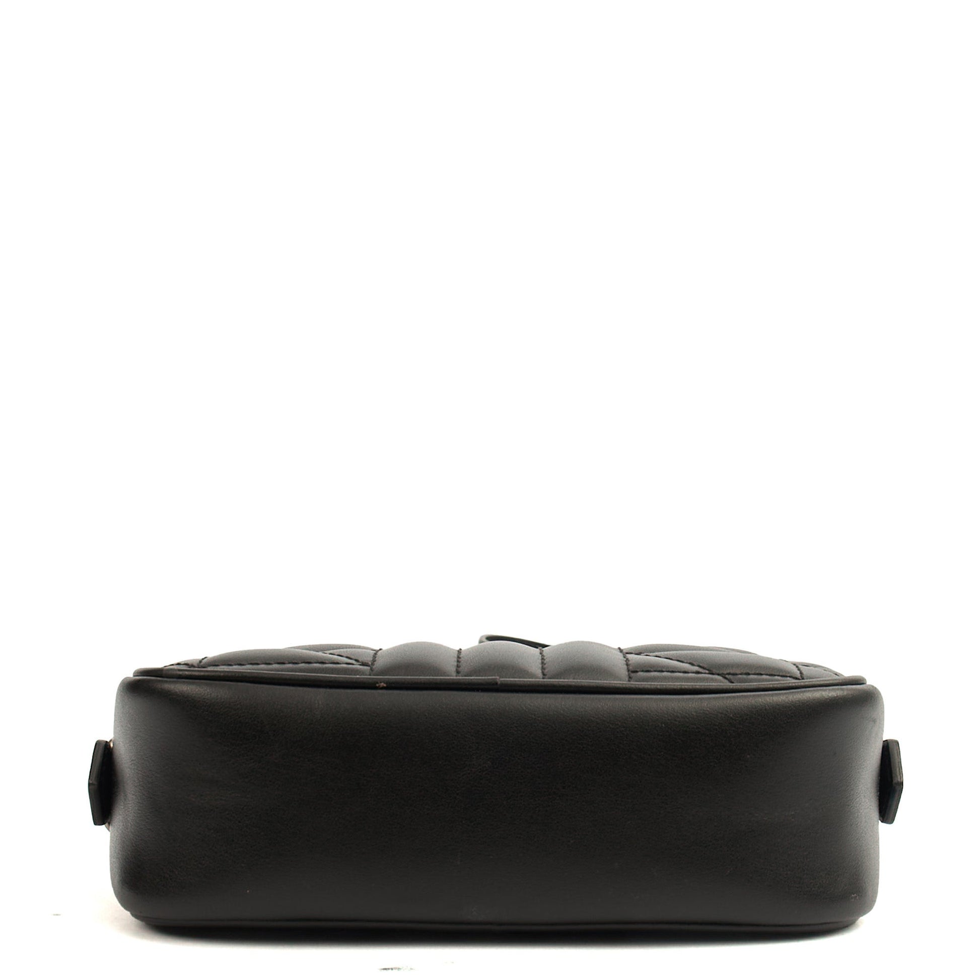 Gucci Cross Body Marmont Shoulder Bag - Mini in Black, Leather — Detail View