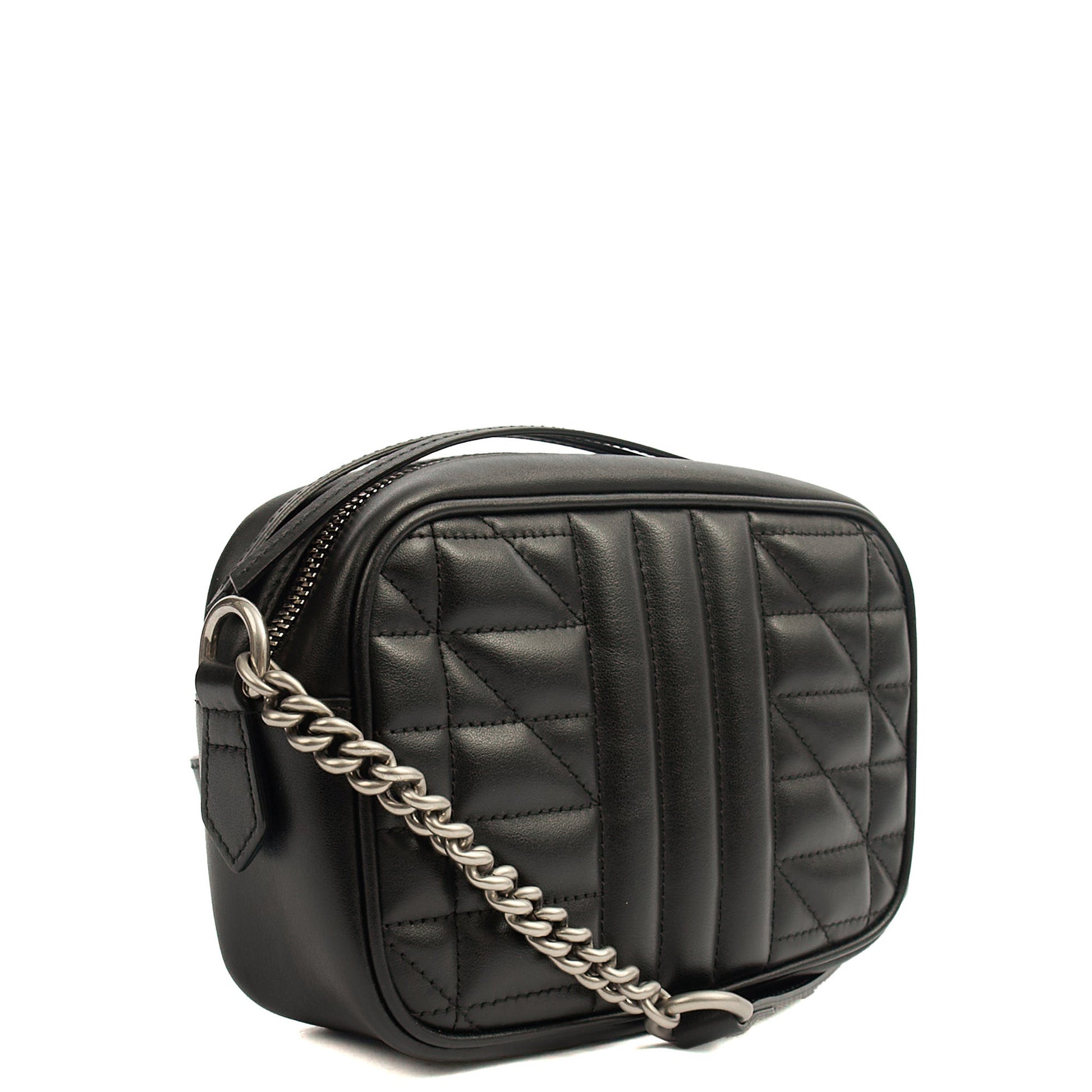 Gucci Cross Body Marmont Shoulder Bag - Mini in Black, Leather — Back View