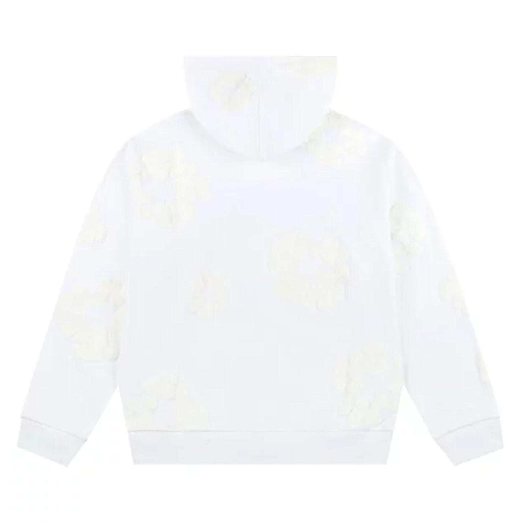 Denim Tears The Cotton Wreath Mono Hooded Sweatshirt 'White' — XXS — Side View