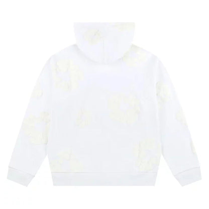 Denim Tears The Cotton Wreath Mono Hooded Sweatshirt 'White' — XXS — Side View