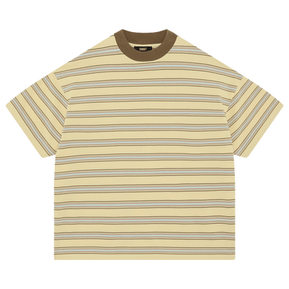 Summit Stripe Short Sleeve T-Shirt 'Yellow' — XXS — Front View