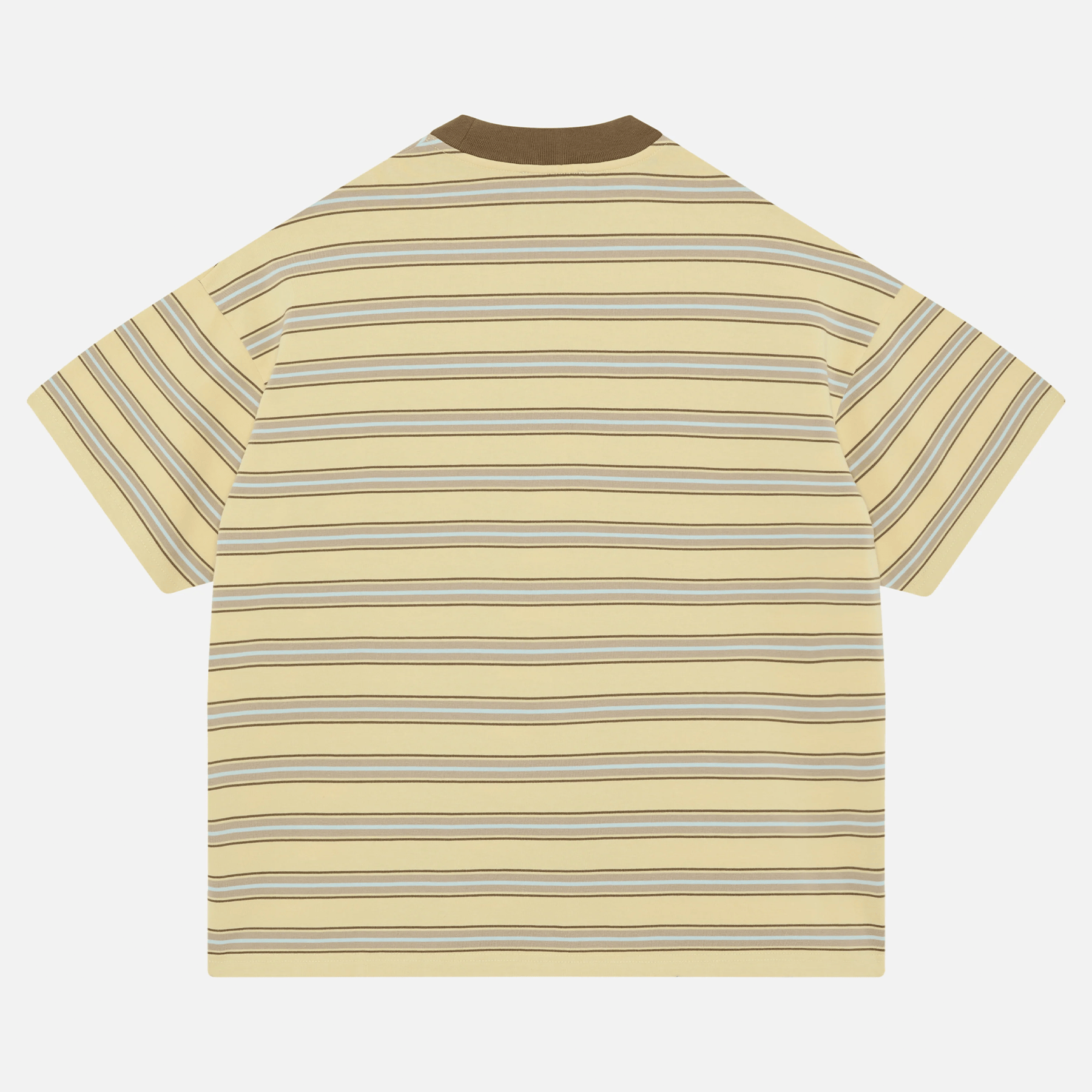 Summit Stripe Short Sleeve T-Shirt 'Yellow' — XXS — Side View
