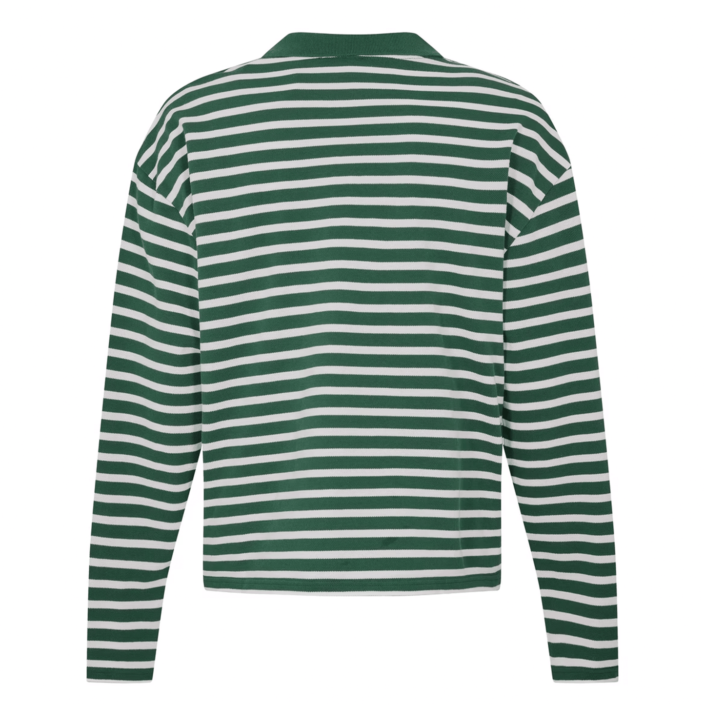 Summit Pique Long Sleeve Polo 'Forest White' — XXS — Side View
