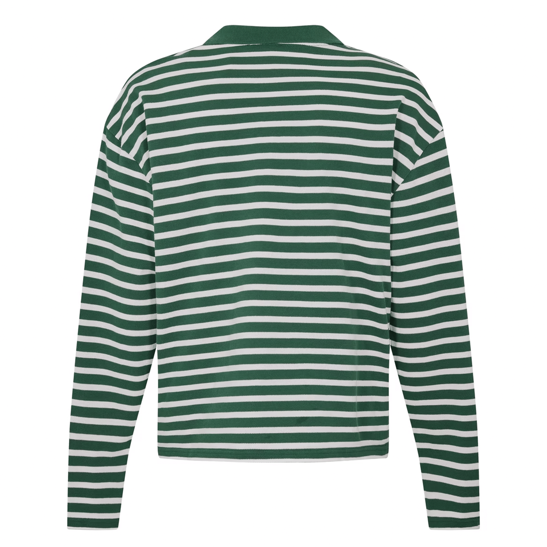Summit Pique Long Sleeve Polo 'Forest White' — XXS — Side View